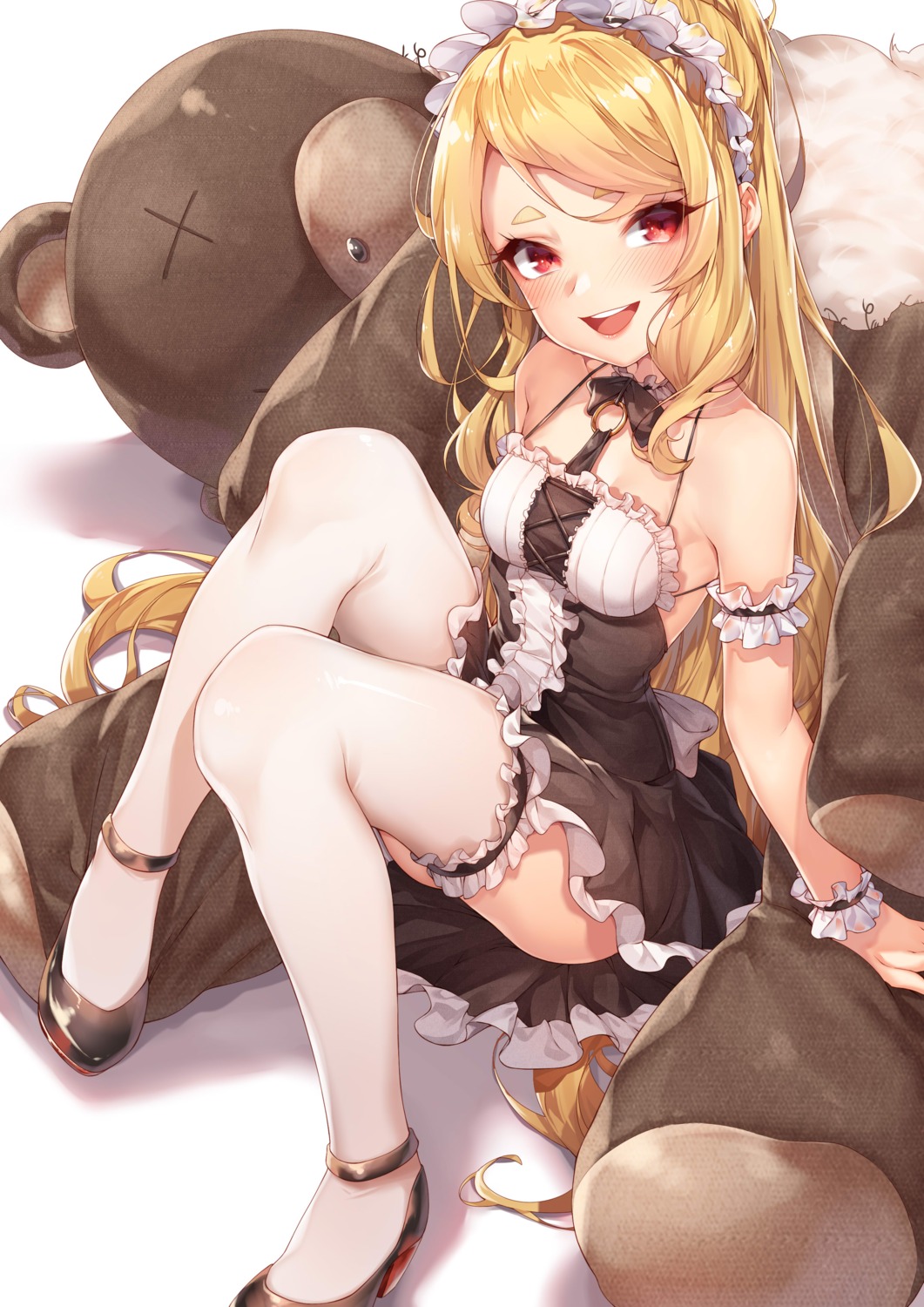heels, maid, rukousou_no_hana, thighhighs