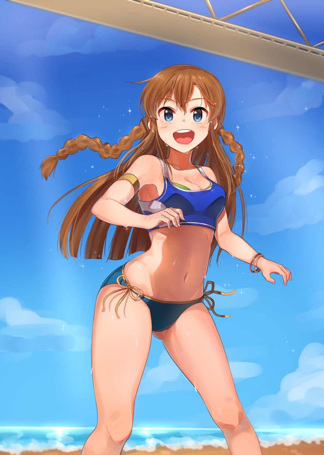 bikini, cleavage, kamille_(vcx68), kousaka_umi, swimsuits, the_idolm@ster, the_idolm@ster_million_live!