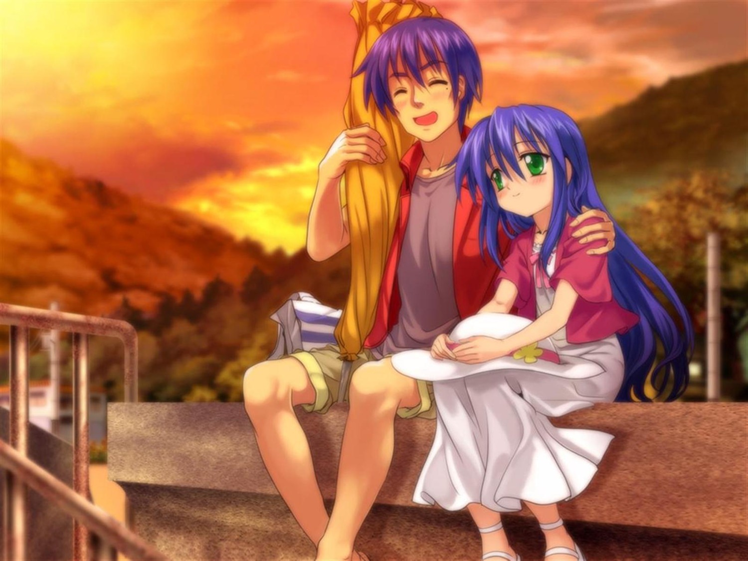 izumi_kanata, izumi_soujirou, lucky_star, moonknives, wallpaper