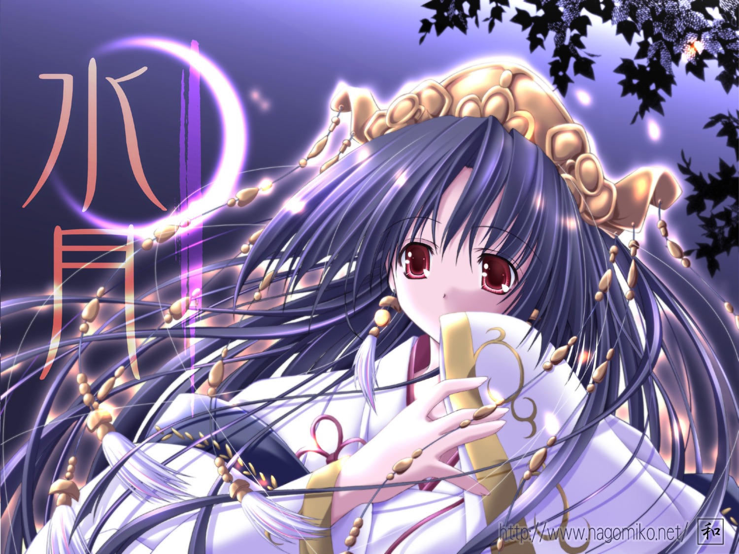 makino_nanami, miko, suigetsu, tenmu_shinryuusai, wallpaper