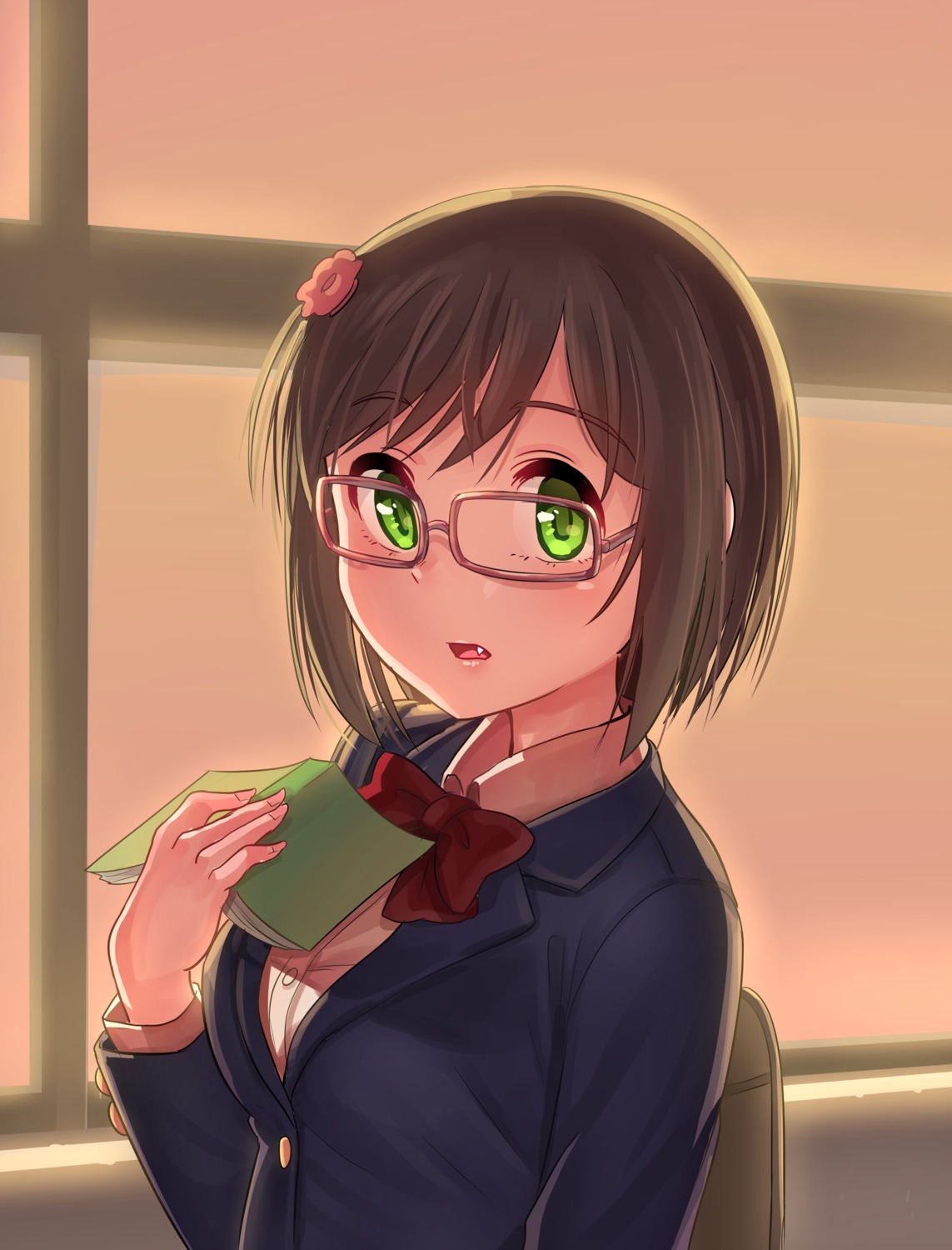 kamille_(vcx68), maekawa_miku, megane, seifuku, the_idolm@ster, the_idolm@ster_cinderella_girls
