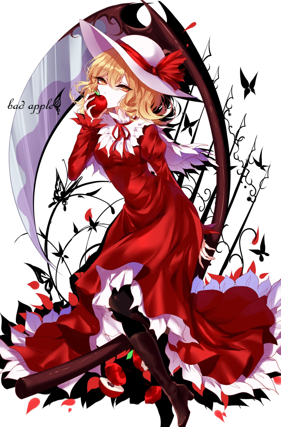 dress, elly, heels, pantyhose, sheya, touhou, weapon