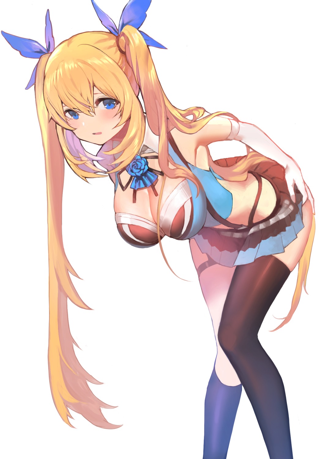 cleavage, garter, hinako_(anzu15), mirai_akari, mirai_akari_project, thighhighs