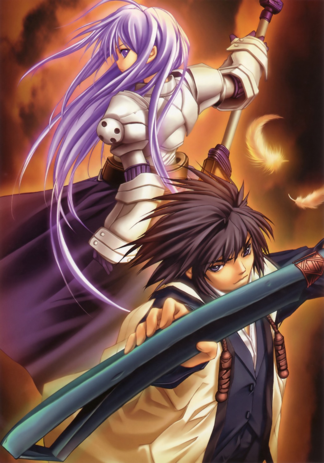 armor, aselia_bluespirit, dress, eien_no_aselia, hitomaru, sword, takamine_yuuto, xuse