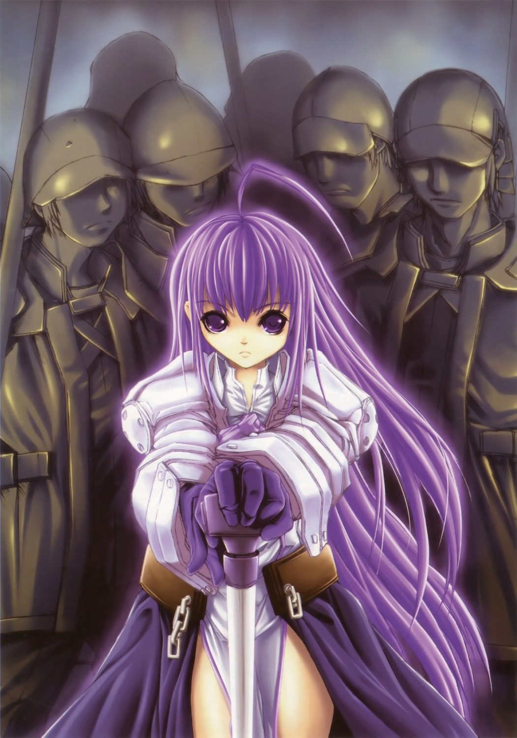armor, aselia_bluespirit, dress, eien_no_aselia, hitomaru, sword, xuse