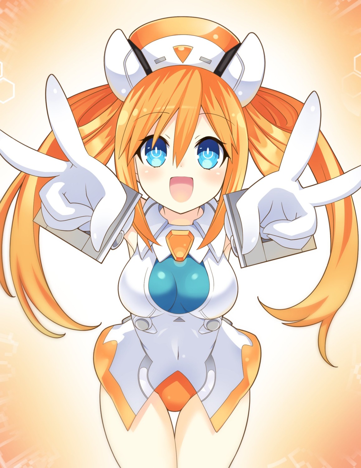 choujigen_game_neptune, leotard, orange_heart, shinjigen_game_neptune_vii, zero_(ray_0805)