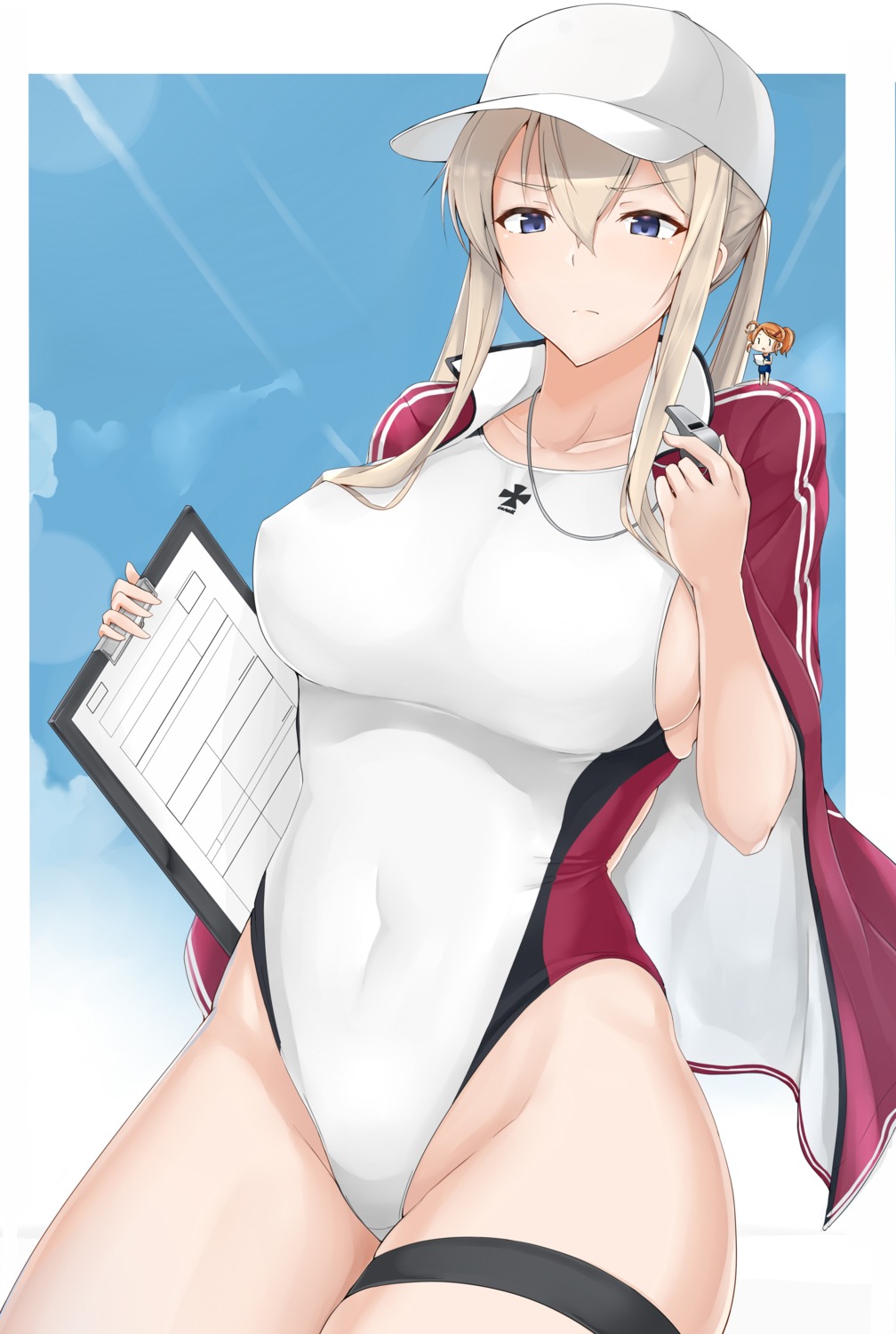 garter, graf_zeppelin_(kancolle), kantai_collection, maruya1006, swimsuits