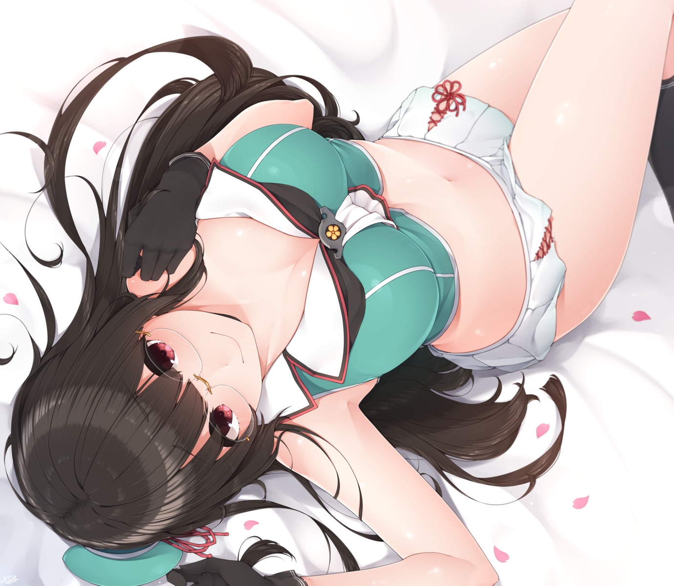 choukai_(kancolle), cleavage, kantai_collection, megane, yukichi_(sukiyaki39)