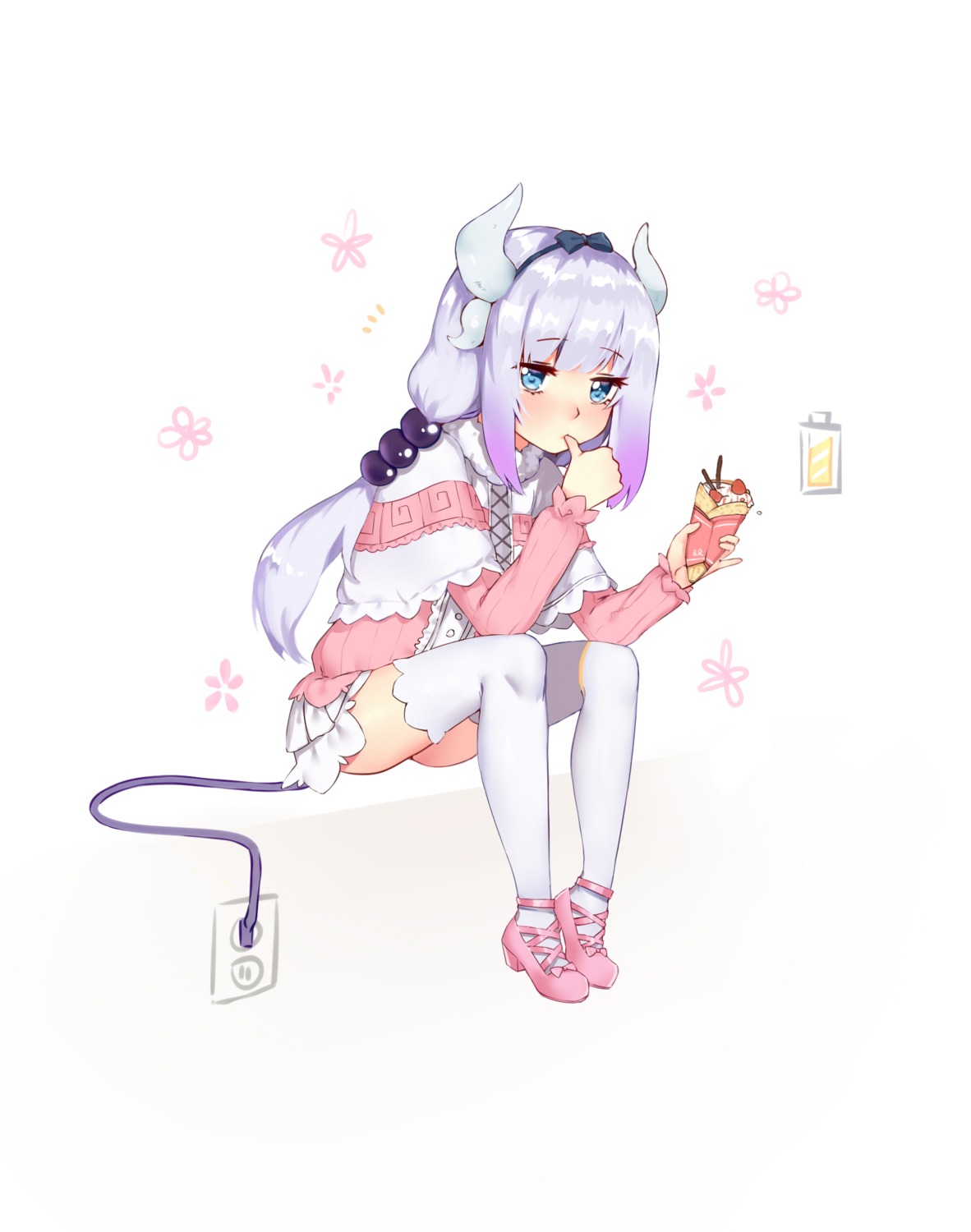 azarashi, heels, horns, kanna_kamui, kobayashi-san_chi_no_maidragon, tail, thighhighs