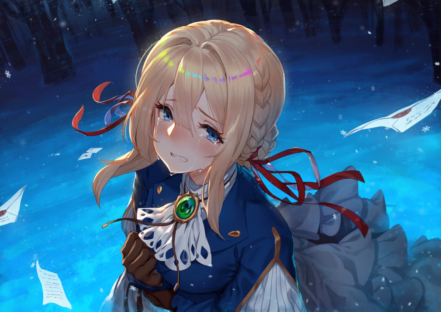 breast_hold, raijuu_(bakanara), violet_evergarden, violet_evergarden_(character)