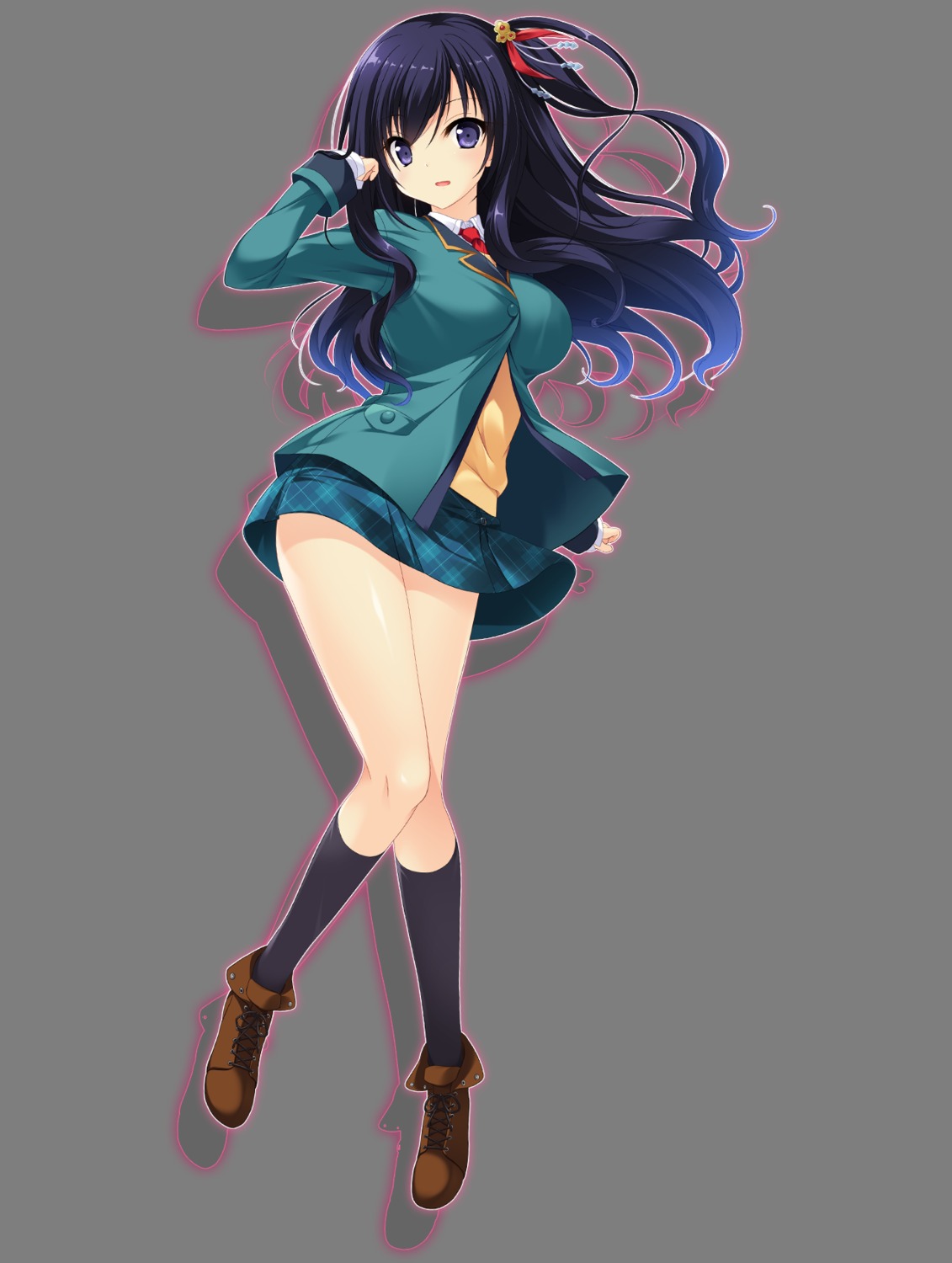 miagete_goran_yozora_no_hoshi_wo, miagete_goran_yozora_no_hoshi_wo_fine_days, motoi_ayumu, pulltop, seifuku, shiratori_orihime, sweater, transparent_png