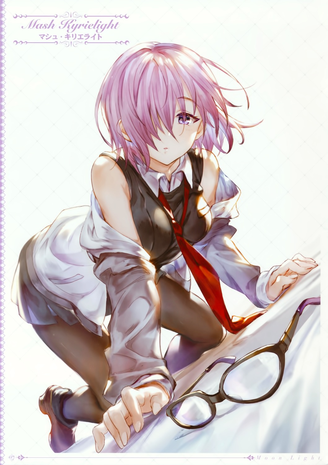 77gl, fate/grand_order, heels, mash_kyrielight, megane, nanaho_denko, pantyhose