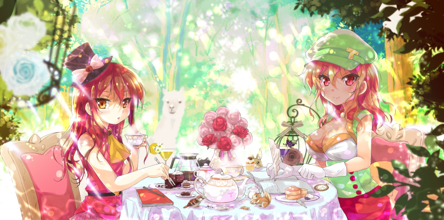 cafe-chan_to_break_time, cafe_(cafe-chan_to_break_time), cleavage, porurin