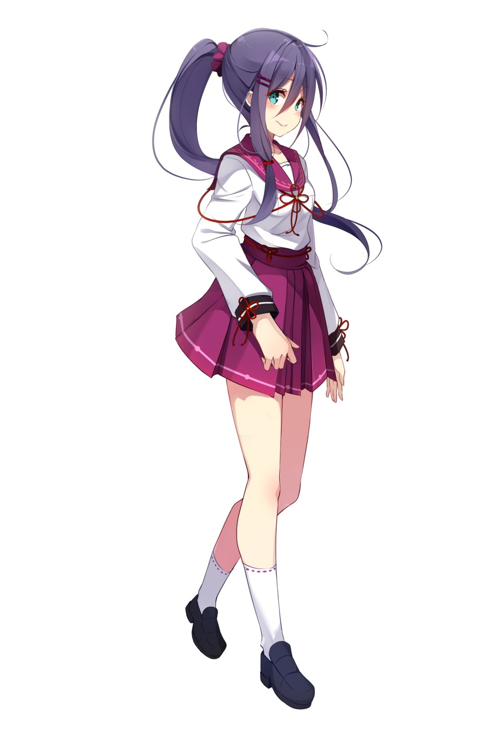 hakone_saya, heels, kujou_ichiso, onsen_musume, seifuku