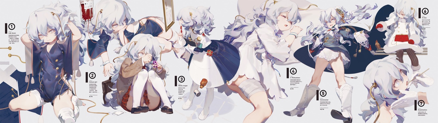 bandages, blood, girls_frontline, heels, pantsu, rei_(sanbonzakura), ribeyrolles_1918_(girls_frontline), seifuku, sweater, thighhighs, uniform