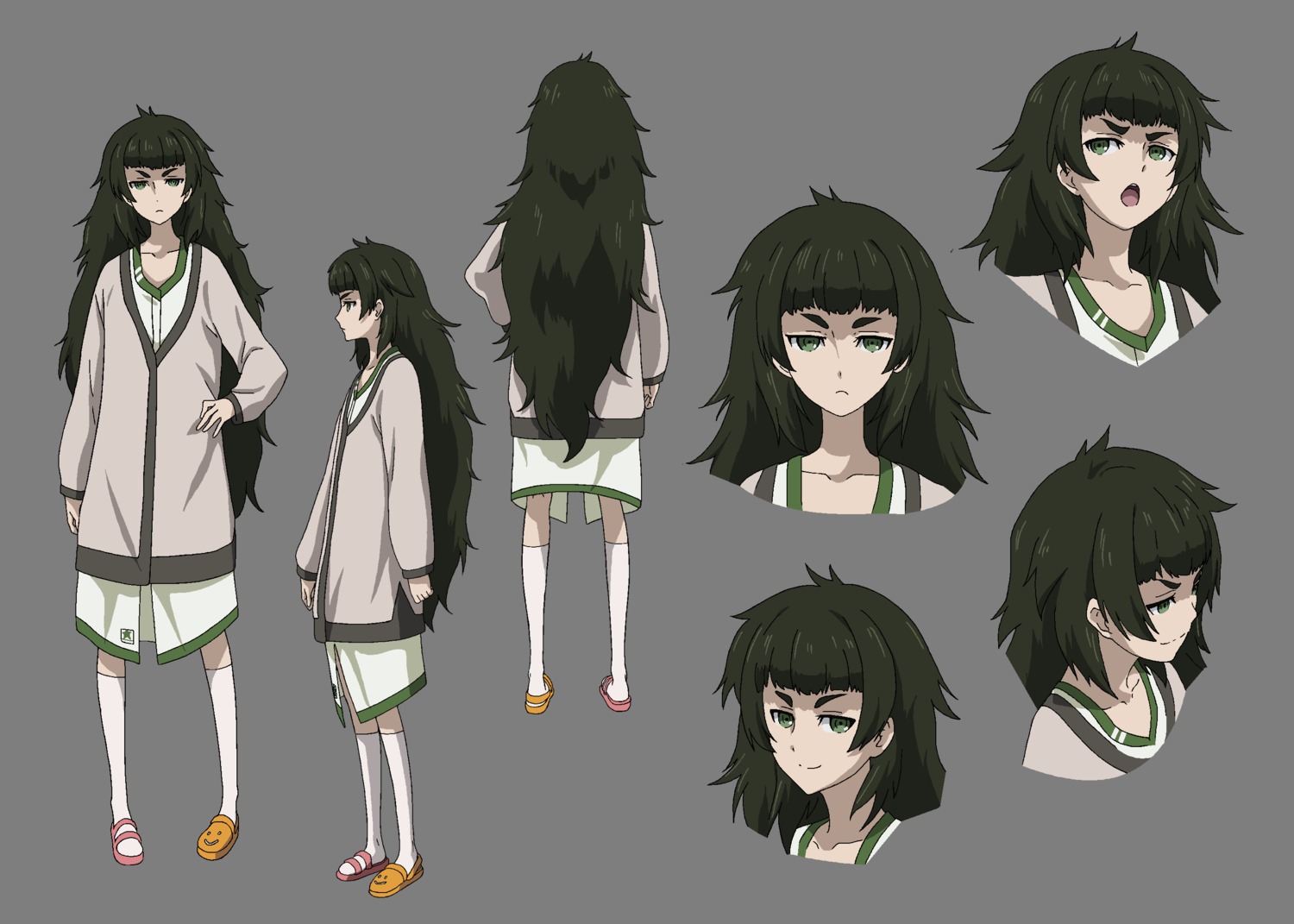 character_design, expression, hiyajou_maho, steins;gate_0, transparent_png