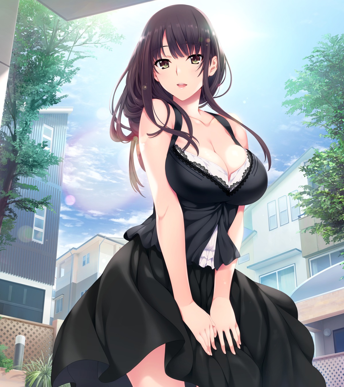 cleavage, dress, hibiki_works, iizuki_tasuku, kisaragi_maaya, onee-chan_no_yuuwaku