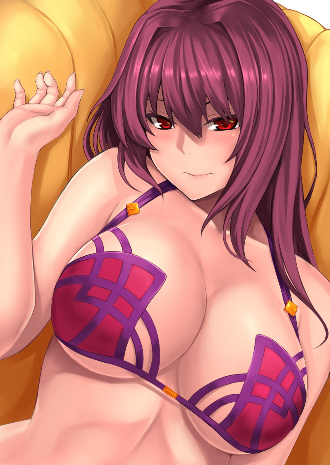 bikini_top, cleavage, fate/grand_order, scathach_(fate), swimsuits, underboob, yashichii