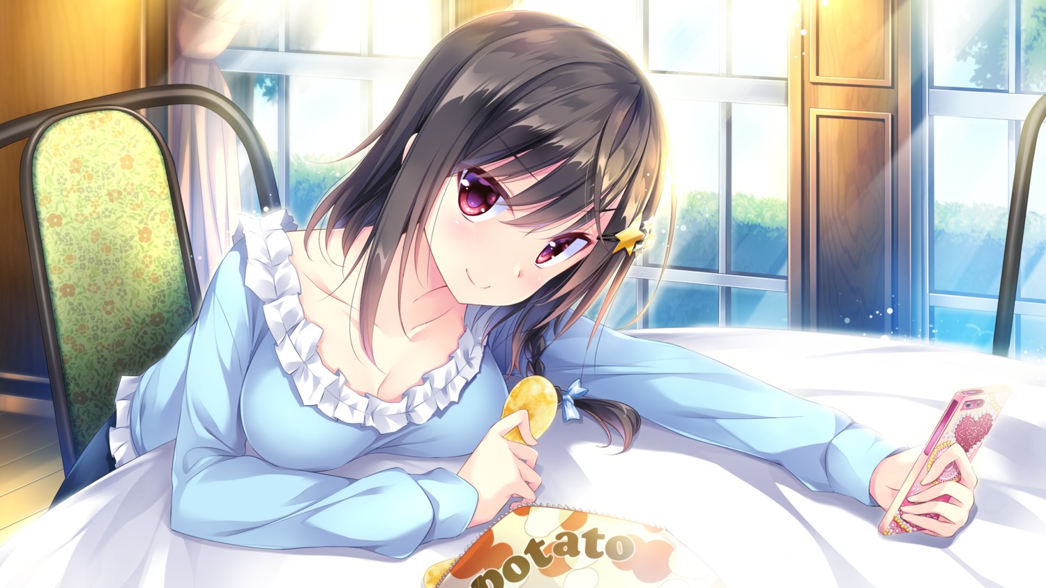 cleavage, ensemble_(company), game_cg, kakao, omoi_wo_sasageru_otome_no_melody, sonoya_chika