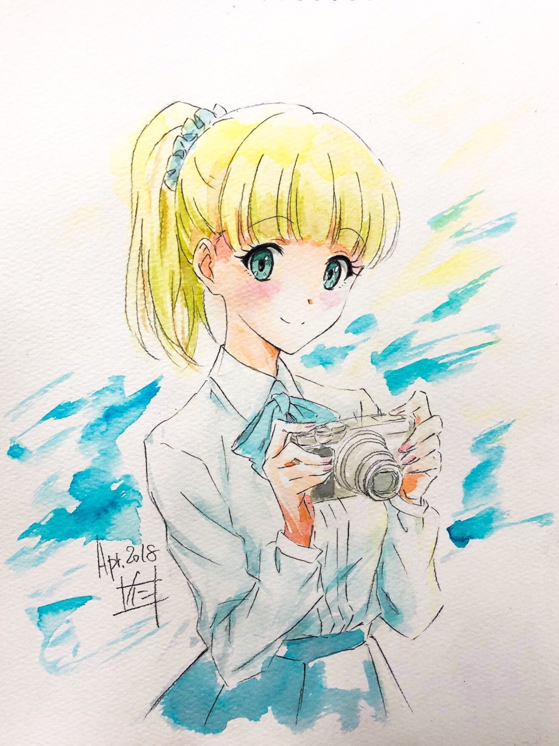nii_manabu, paper_texture, sketch, tada-kun_wa_koi_wo_shinai, teresa_wagner