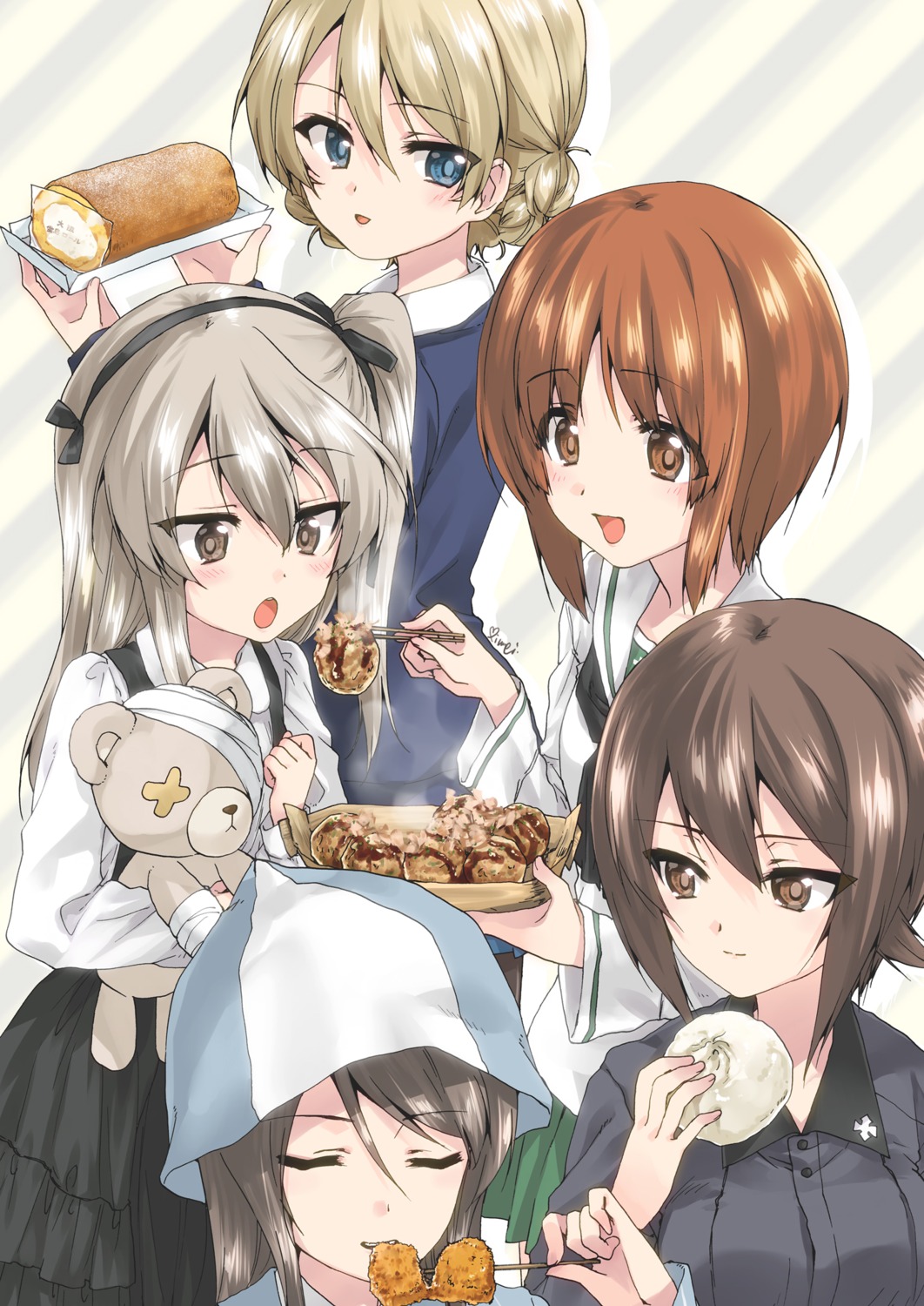 bandages, darjeeling, dress, girls_und_panzer, gothic_lolita, kuroi_mimei, lolita_fashion, mika_(girls_und_panzer)