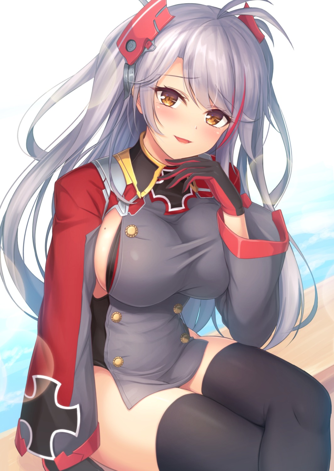 azur_lane, mutsuba_fumi, prinz_eugen_(azur_lane), thighhighs, uniform