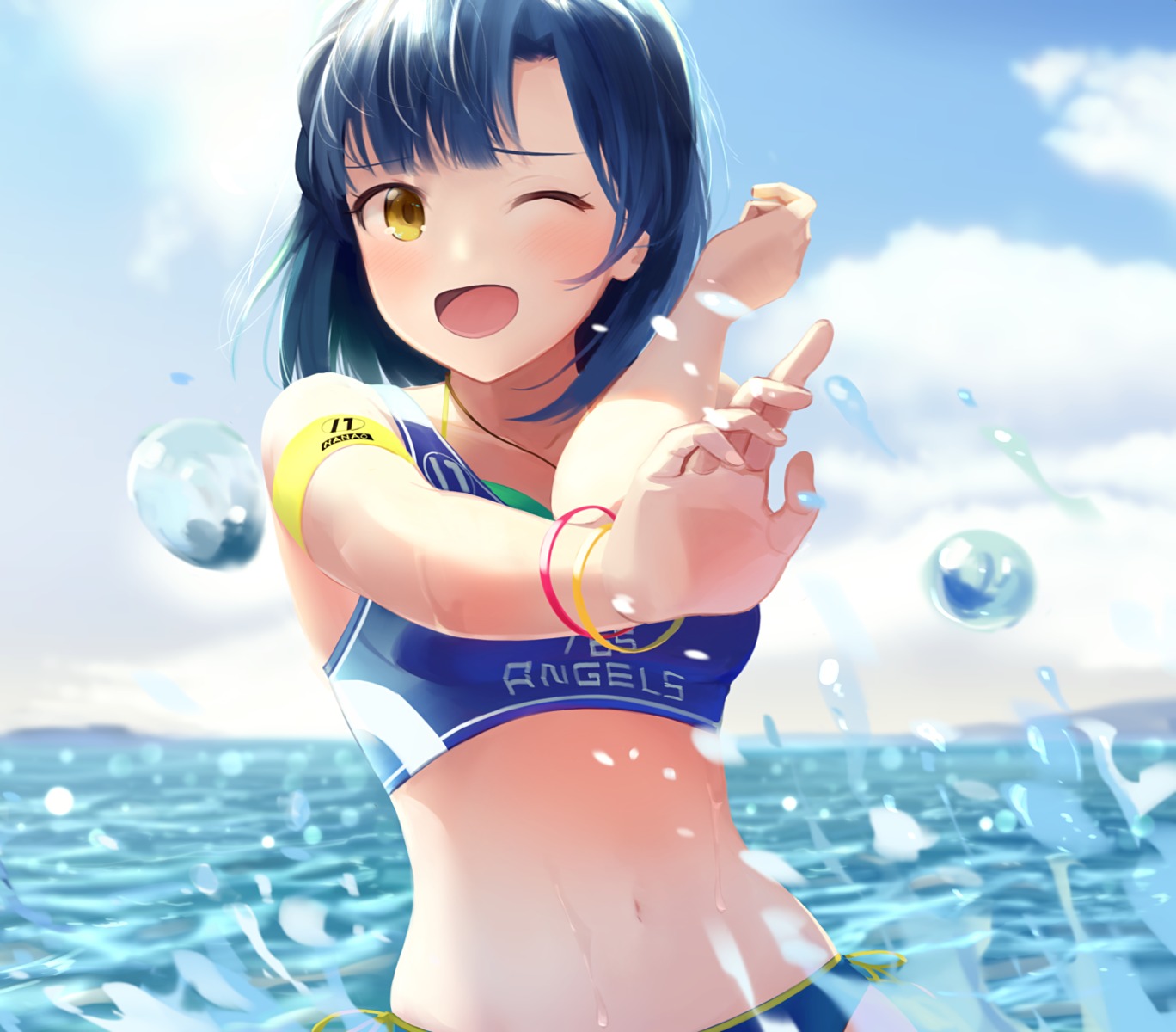 akame_(akamiru), bikini, nanao_yuriko, swimsuits, the_idolm@ster, the_idolm@ster_million_live!