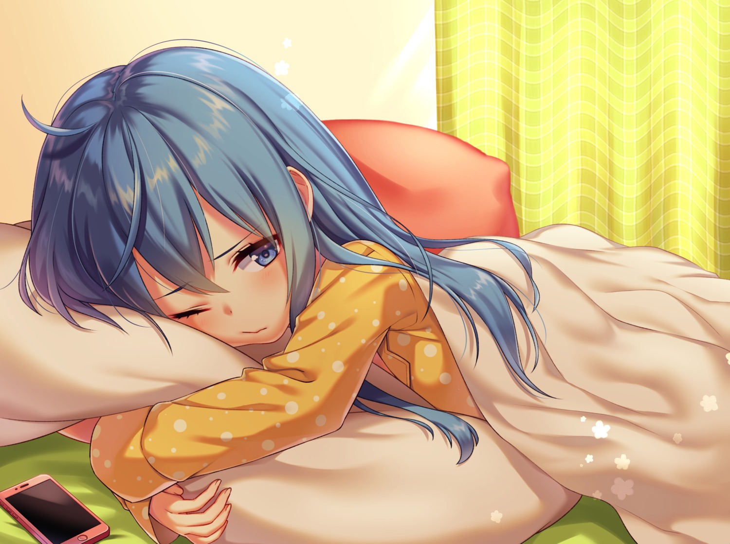 pajama, sakura_chiyo_(konachi000), sheets