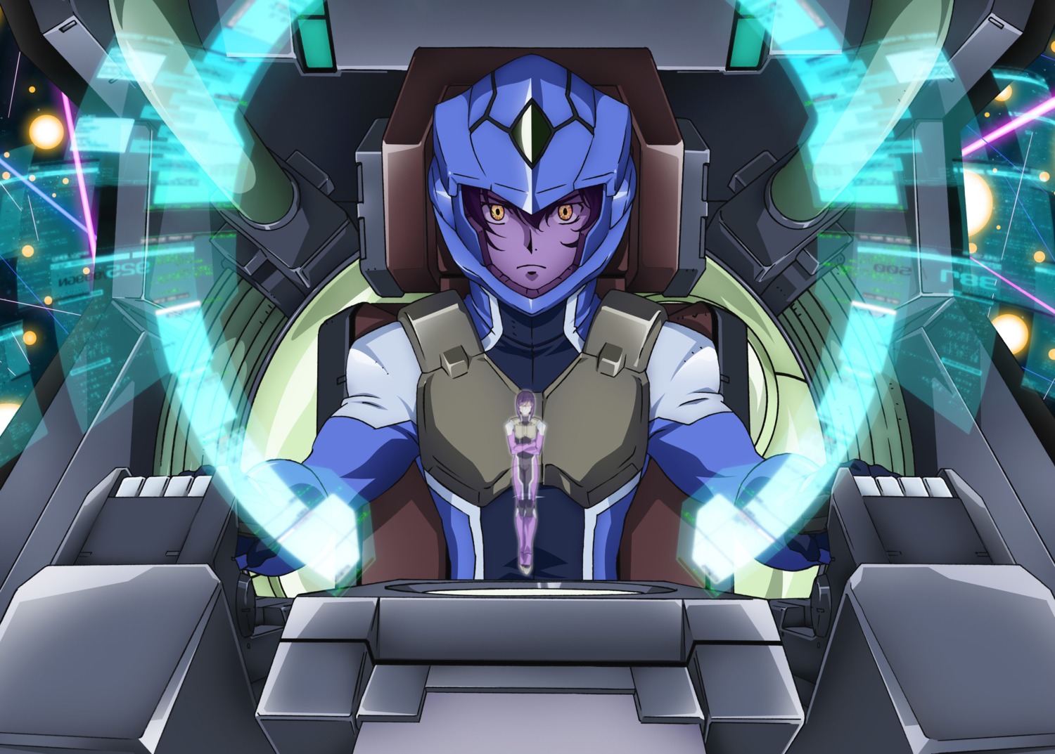 cockpit, gundam, gundam_00, gundam_00:_a_wakening_of_the_trailblazer, setsuna_f_seiei, tieria_erde