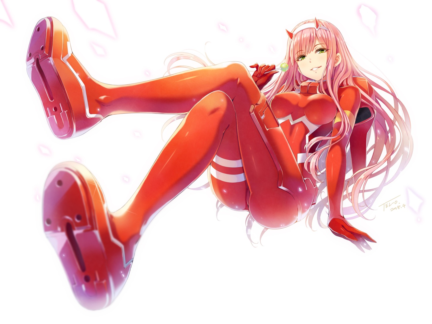 bodysuit, darling_in_the_franxx, horns, tel-o, zero_two_(darling_in_the_franxx)