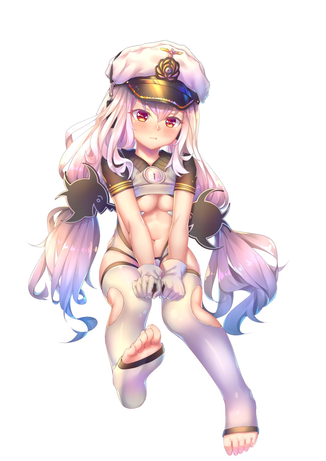 feet, no_bra, ray_(pixiv9514208), thighhighs, u96_(zhanjianshaonv), underboob, zhanjianshaonv