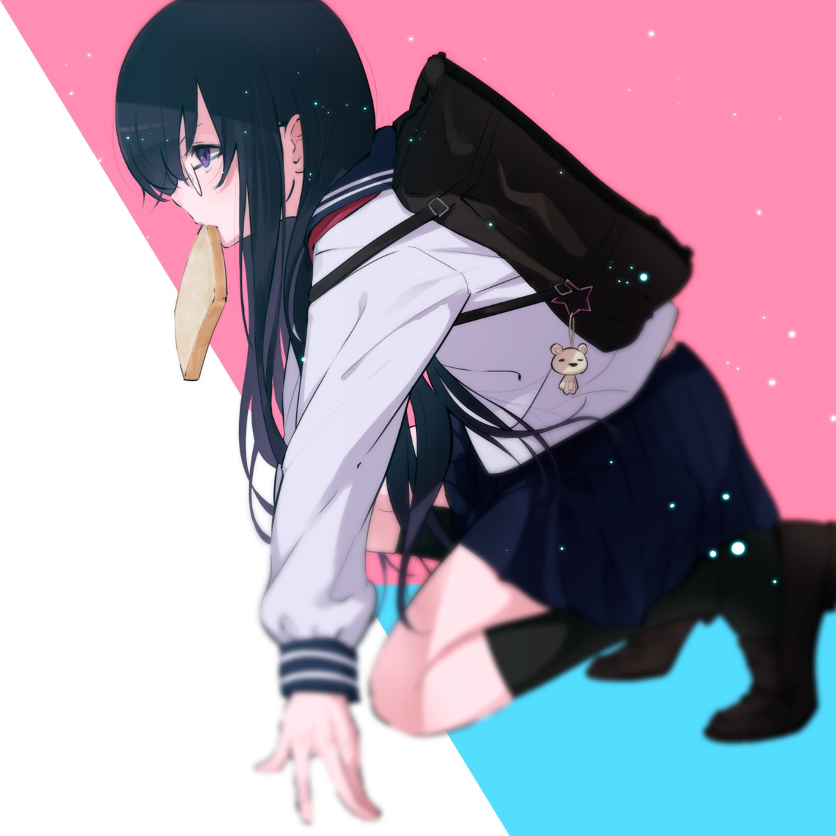 keije, megane, seifuku