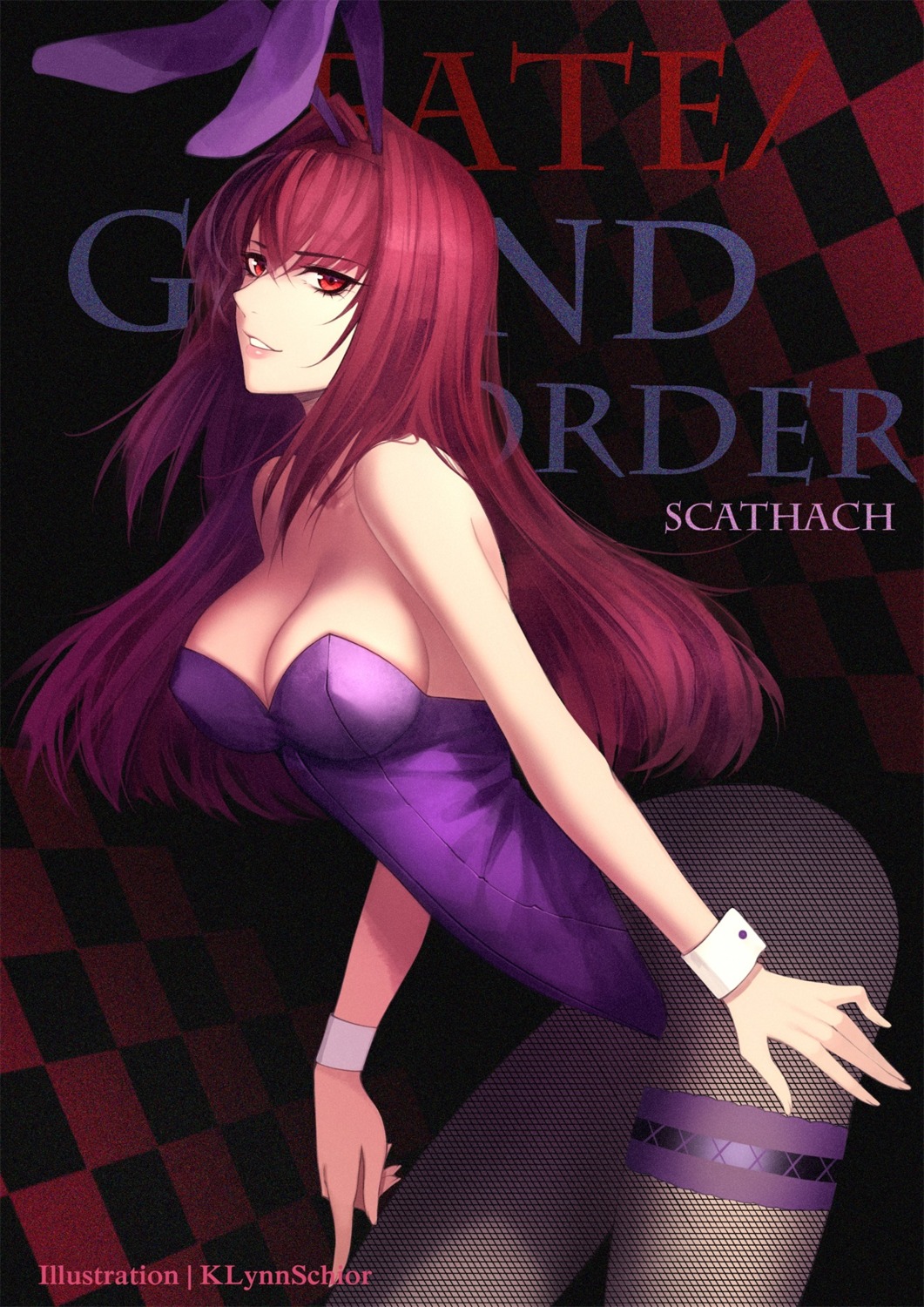 animal_ears, bunny_ears, bunny_girl, cleavage, fate/grand_order, fishnets, pantyhose, red-d