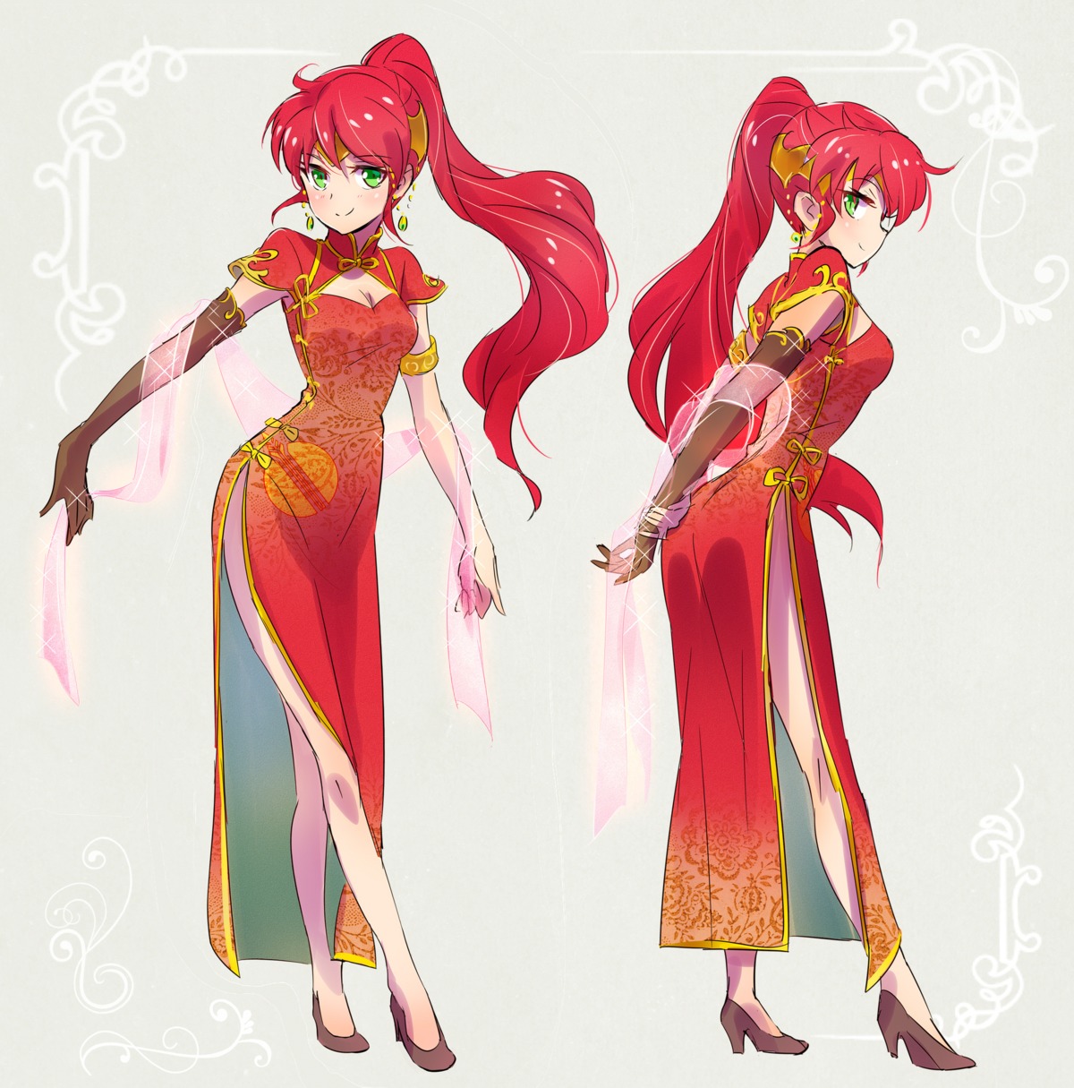chinadress, cleavage, heels, iesupa, pyrrha_nikos, rwby
