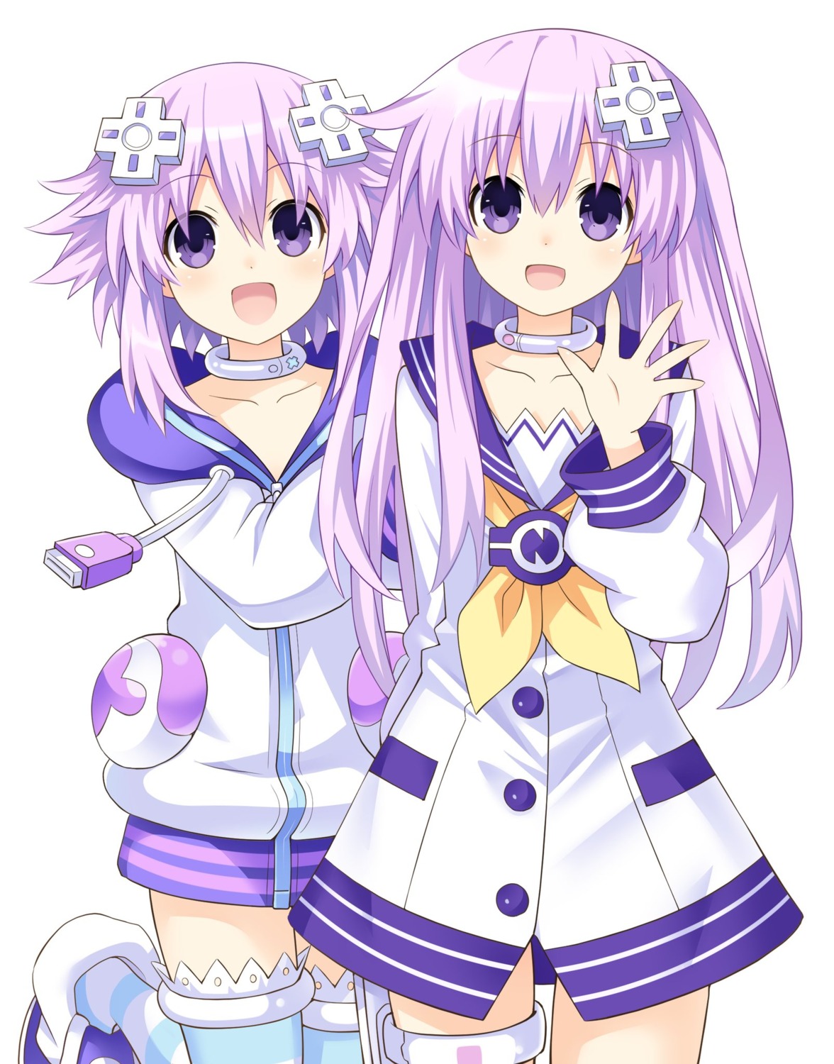 choujigen_game_neptune, garter, nepgear, neptune, thighhighs, zero_(ray_0805)