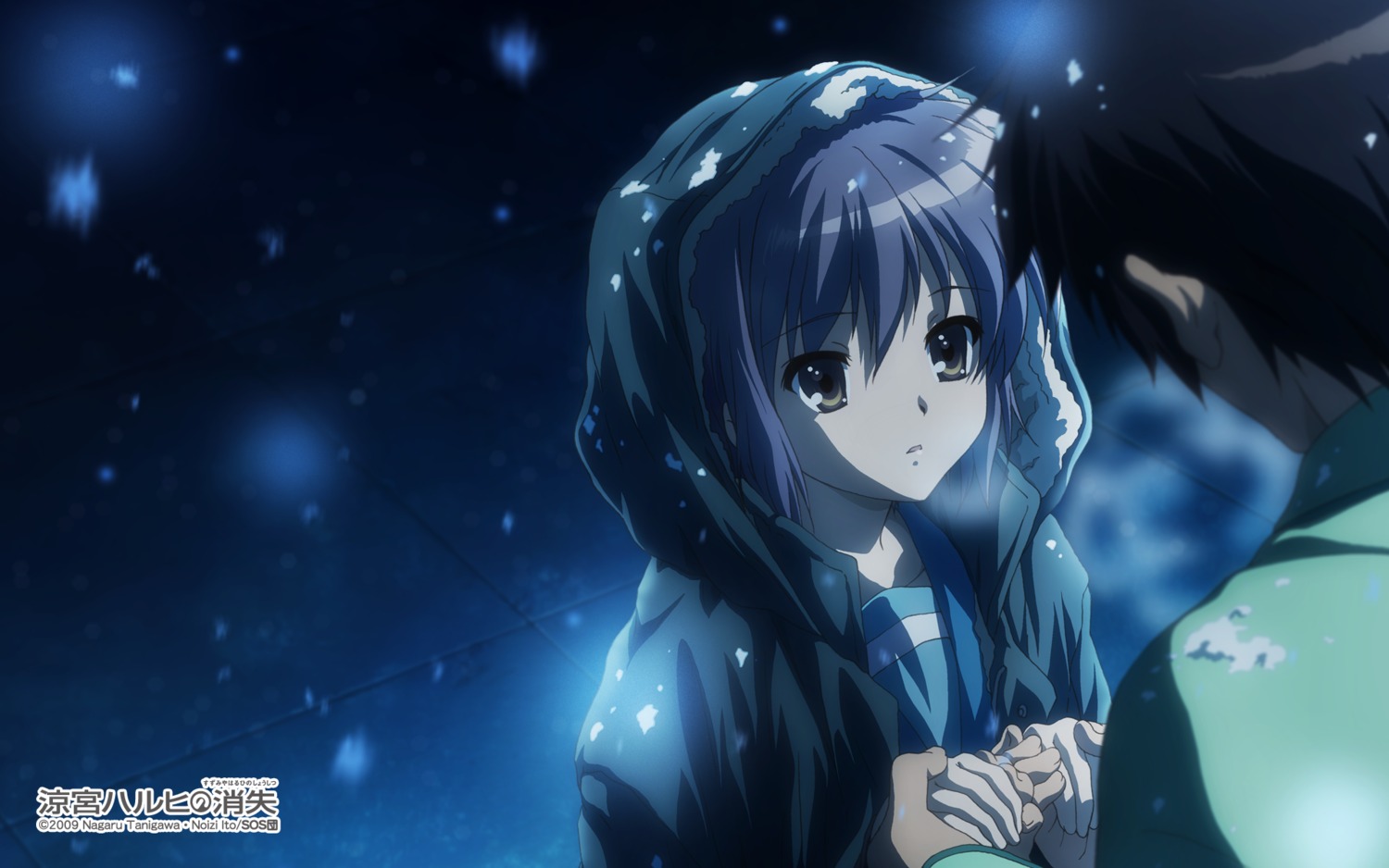 kyon, nagato_yuki, pajama, seifuku, suzumiya_haruhi_no_yuuutsu, tagme, wallpaper