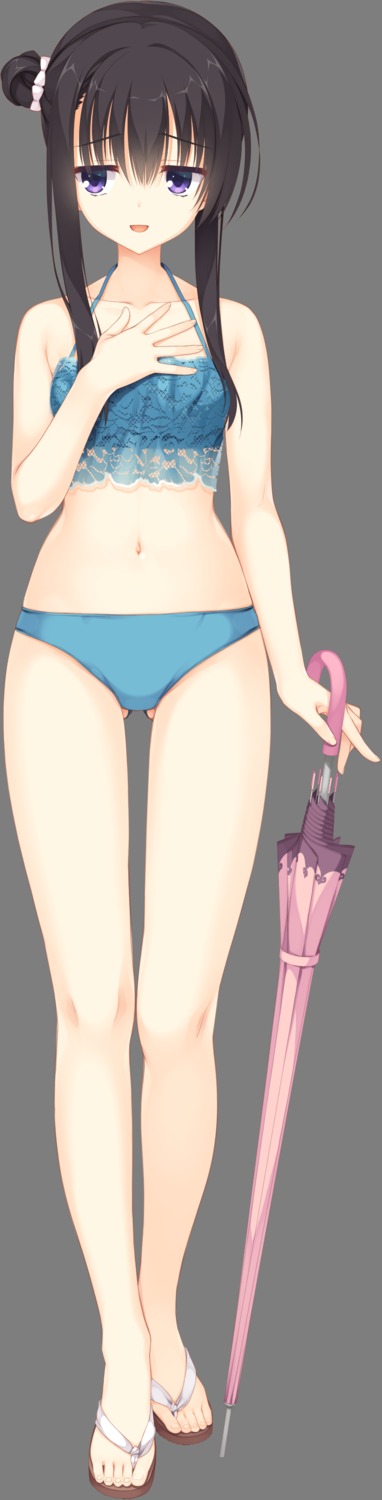 bikini, breast_hold, kobuichi, nijouin_hazuki, riddle_joker, swimsuits, transparent_png, umbrella, yuzu-soft