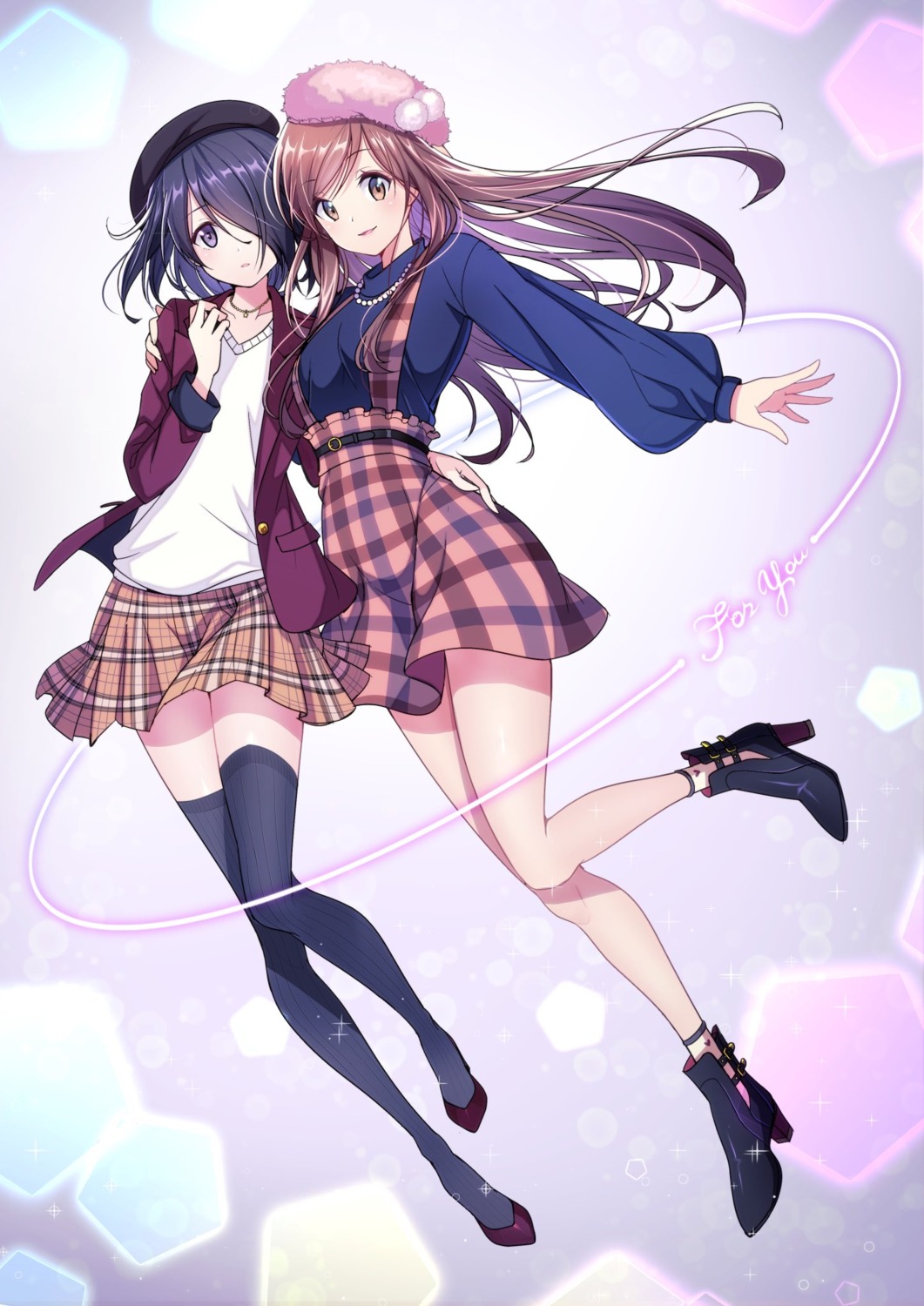 heels, iwamotocho_geinosha, shirafuji_tamaki, suzuki_anzu, tagme, thighhighs
