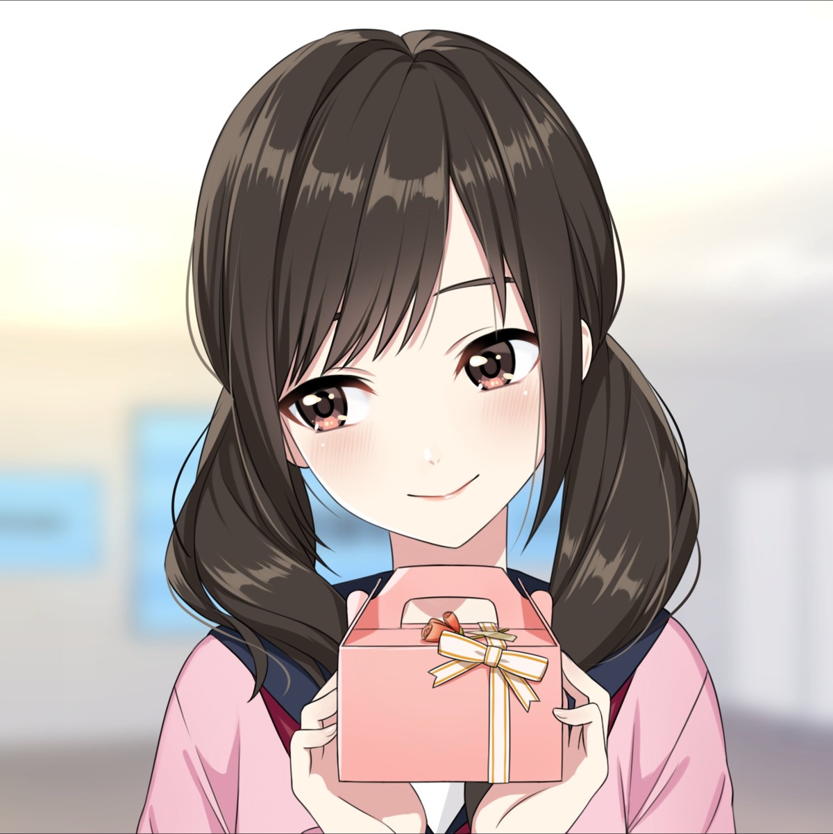 iwamotocho_geinosha, kurihara_sakurako, seifuku, sweater, tagme, valentine