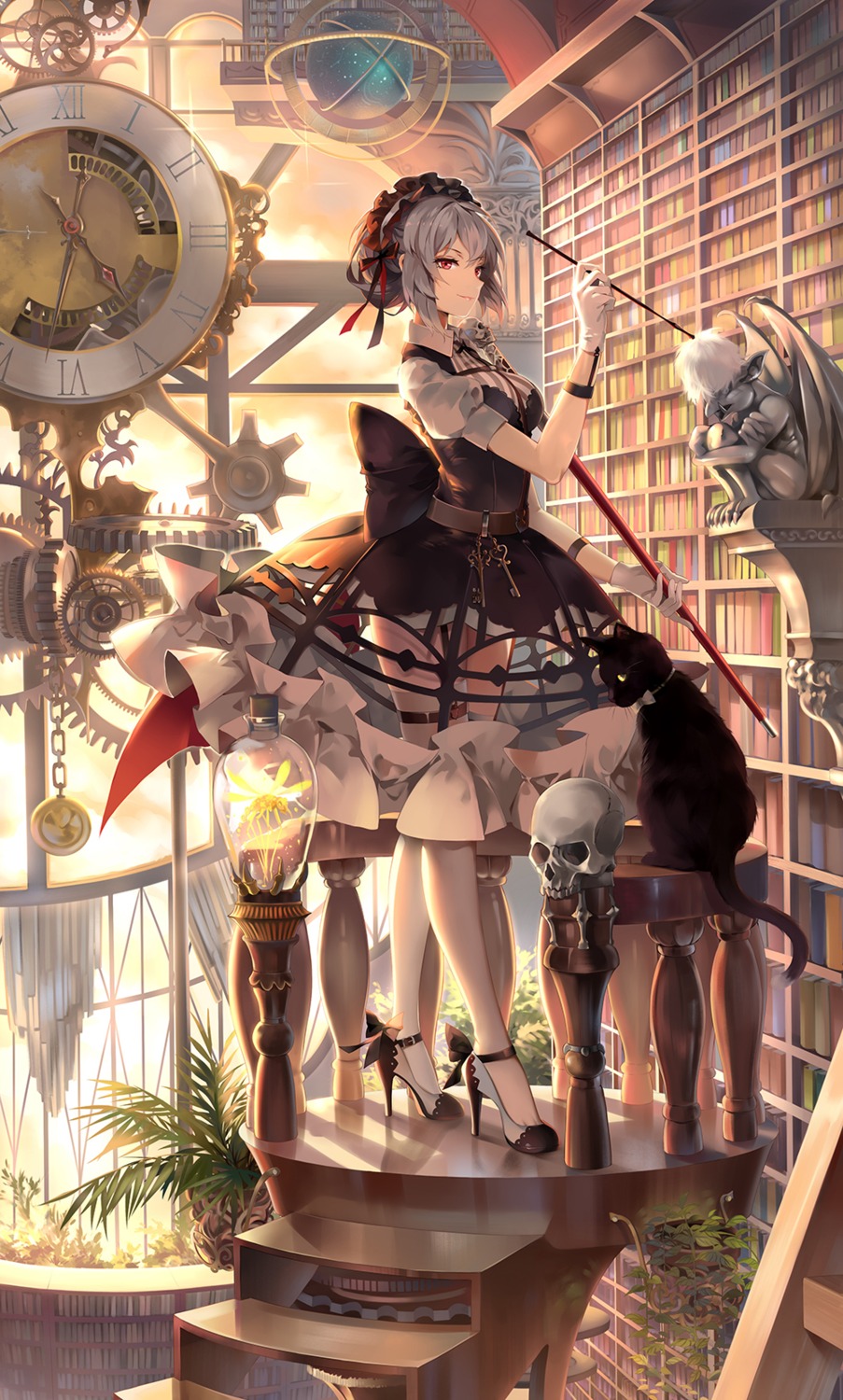 heels, judith_(iron_saga), kidou_sentai_iron_saga, maid, neko_(yanshoujie), thighhighs