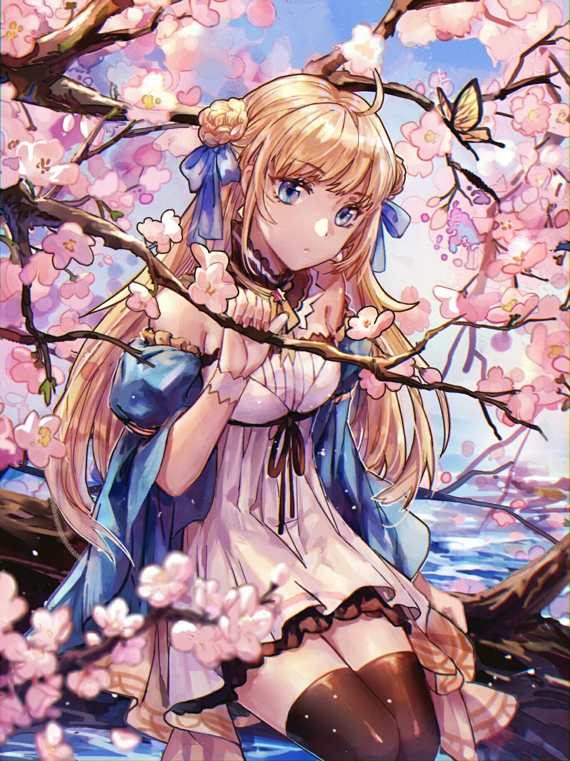 dress, mento, shadowverse, thighhighs