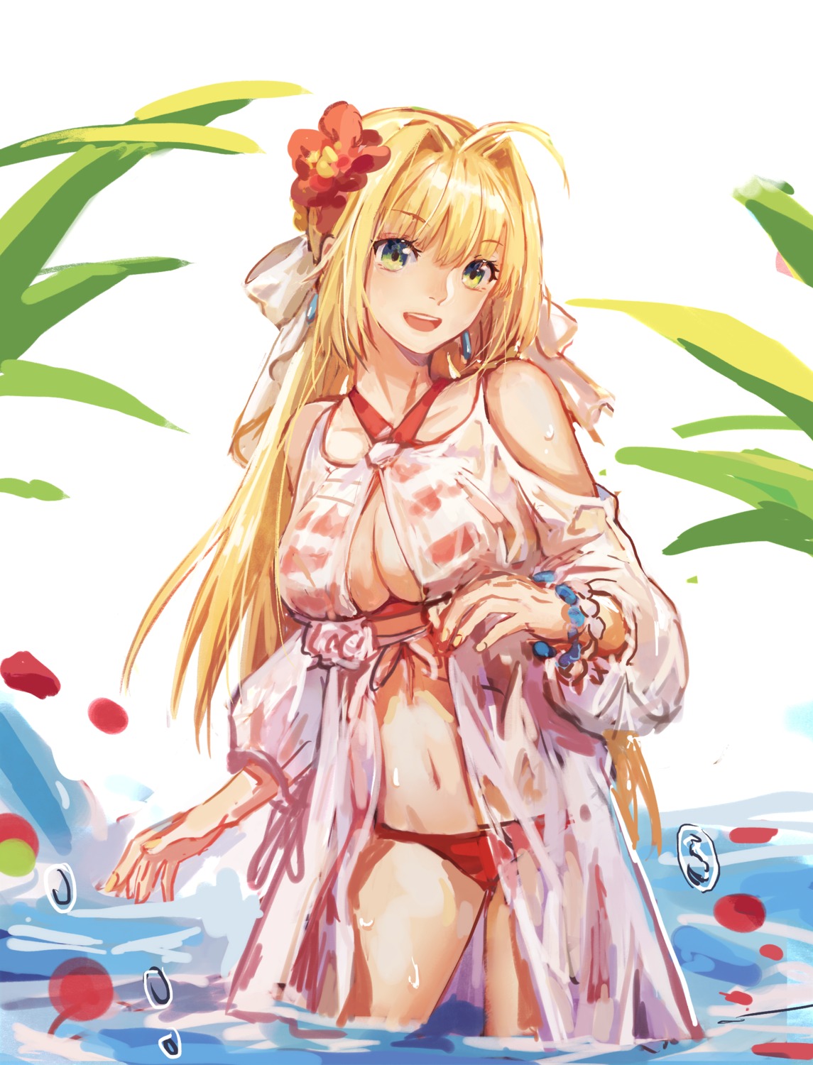 bikini, fate/extra, fate/grand_order, fate/stay_night, mento, nero_claudius_(fate), see_through, swimsuits