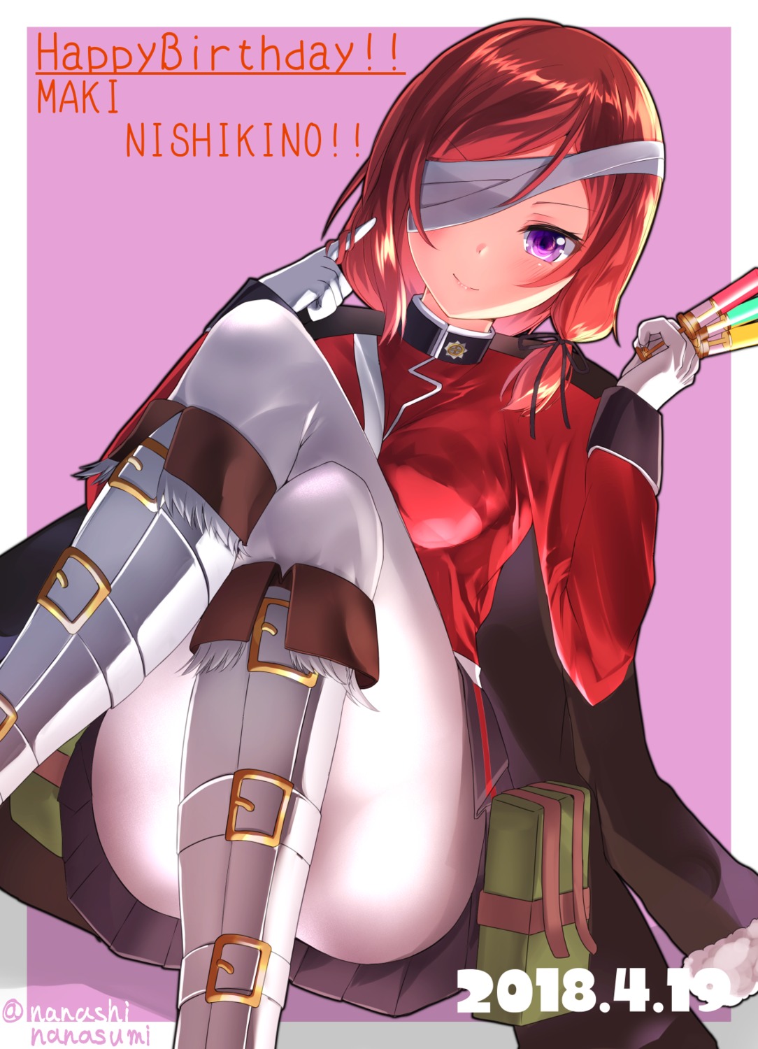 bandages, cosplay, fate/grand_order, florence_nightingale_(fate), love_live!, love_live!_(series), nanasumin, nishikino_maki, pantyhose, uniform