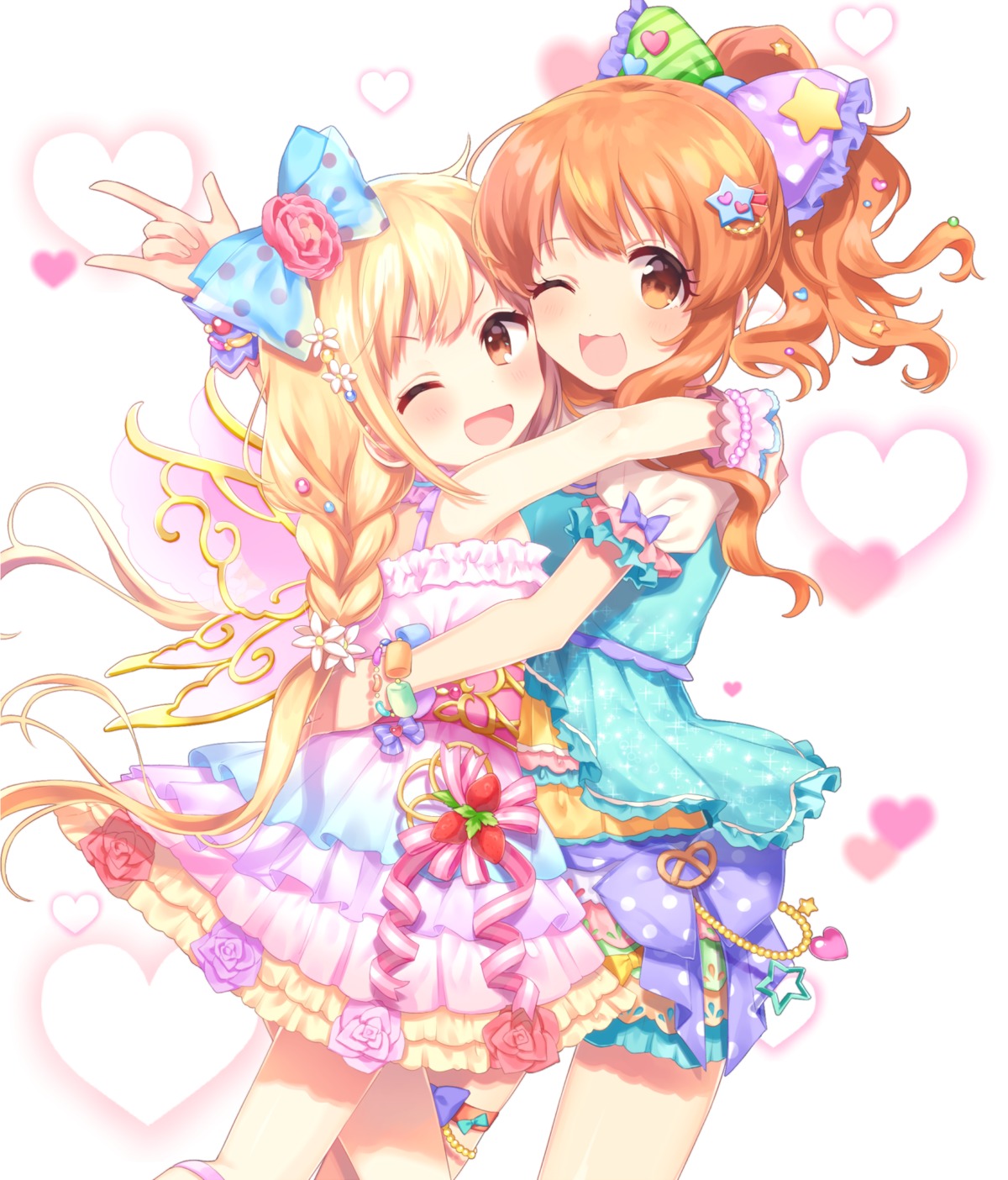 dress, futaba_anzu, garter, komachi_pochi, moroboshi_kirari, the_idolm@ster, the_idolm@ster_cinderella_girls