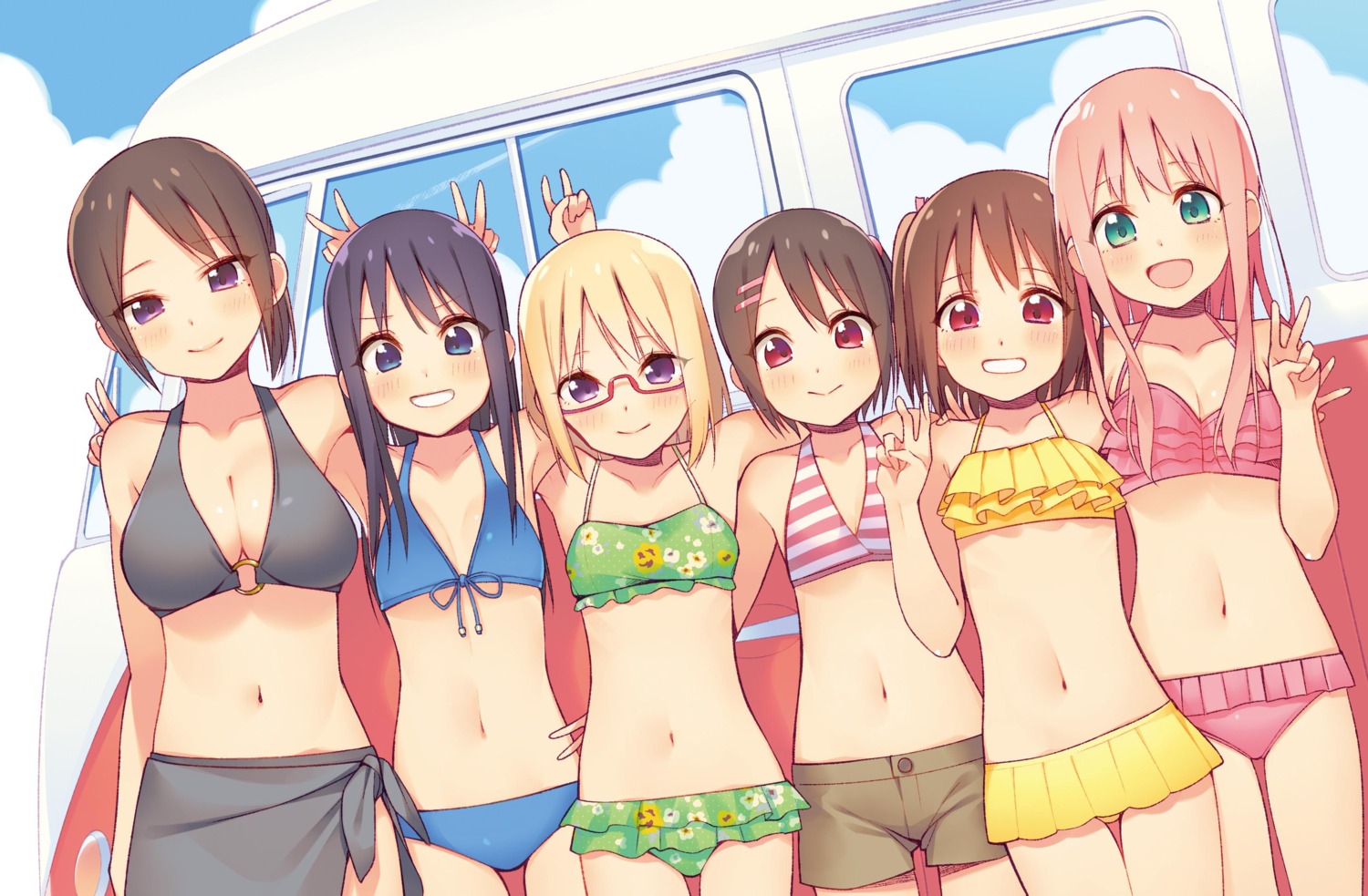 bikini, cleavage, fuzuki_fuuro, megane, olive!_believe_"olive"?, swimsuits