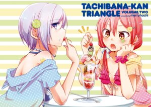 bikini, chibi, cleavage, merryhachi, open_shirt, swimsuits, tachibanakan_to_lie_angle