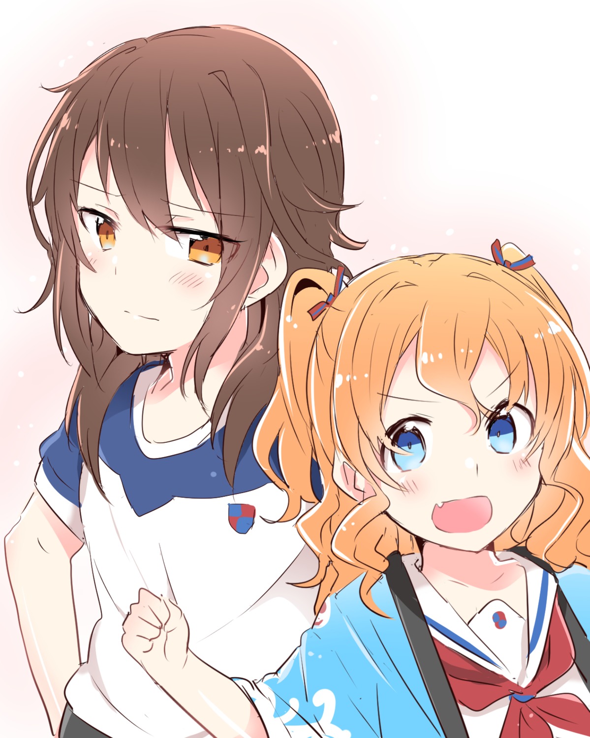 gym_uniform, high_school_fleet, kuroki_hiromi, seifuku, yanagiwara_maron, yasaka_shuu