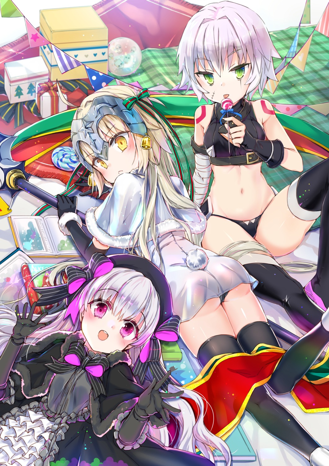 ass, bandages, fate/extra, fate/grand_order, fate/stay_night, jack_the_ripper, jeanne_d'arc_alter_santa_lily, nursery_rhyme_(fate/extra)