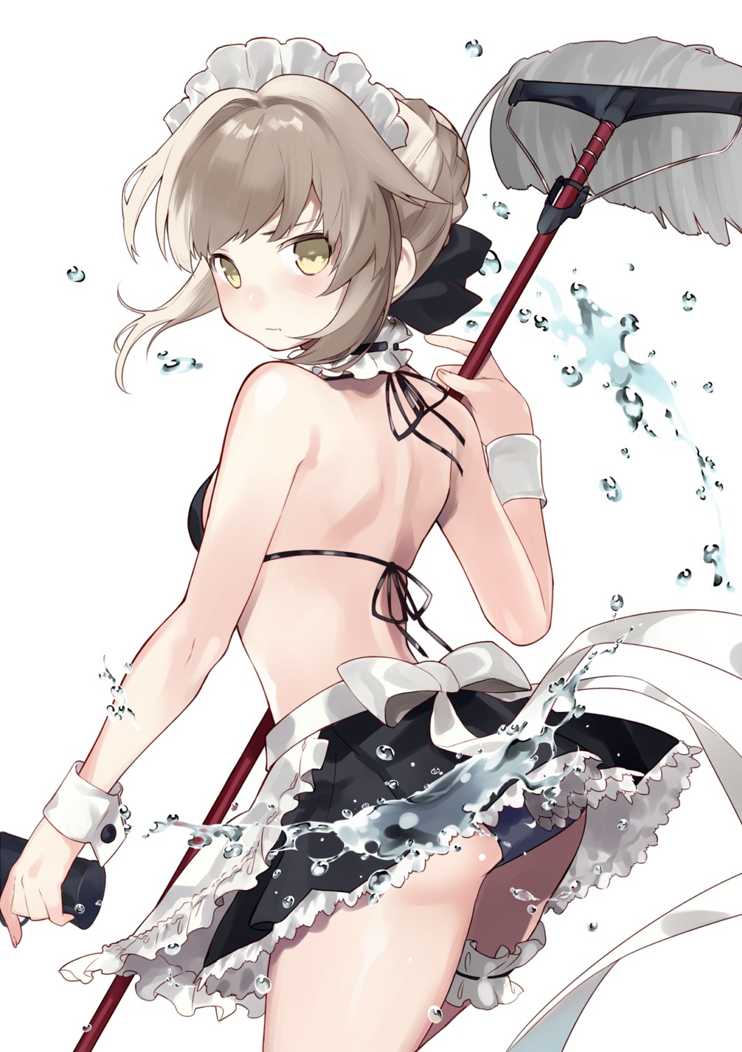 artoria_pendragon_(fate), artoria_pendragon_alter_(fate), ass, bikini, fate/grand_order, garter, hasegawa, maid, swimsuits