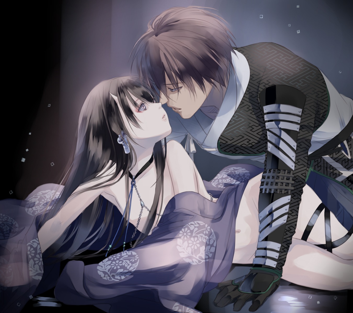 fuuchouin_kazuki, get_backers, horns, japanese_clothes, kakei_juubei, papillon10, see_through, trap